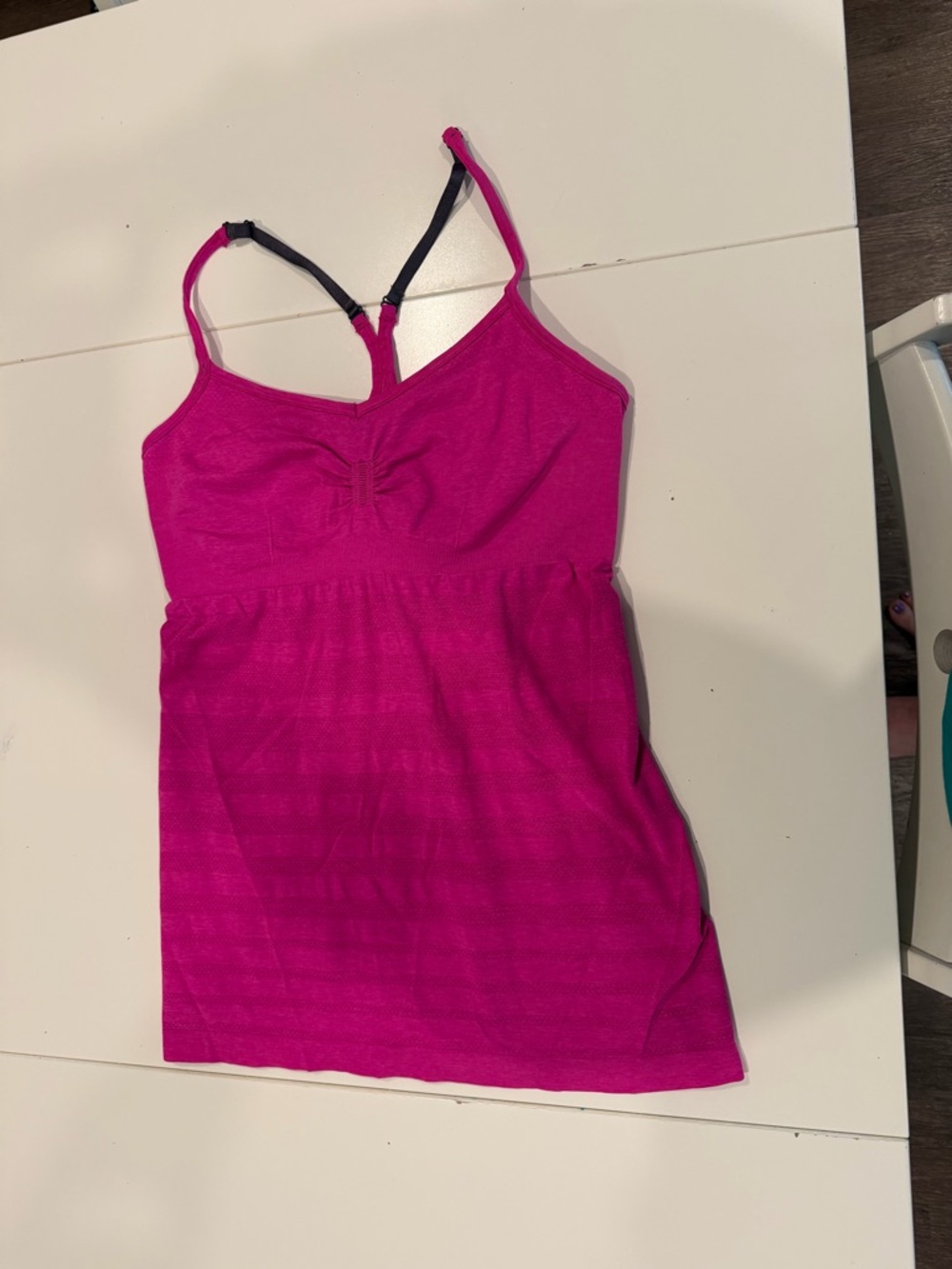 Lululemon Fuchsia Tank Top with Built-In Shelf Bra